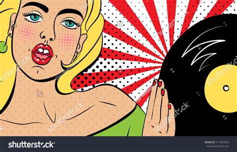 Sexy Surprised Blonde Pop Art Woman