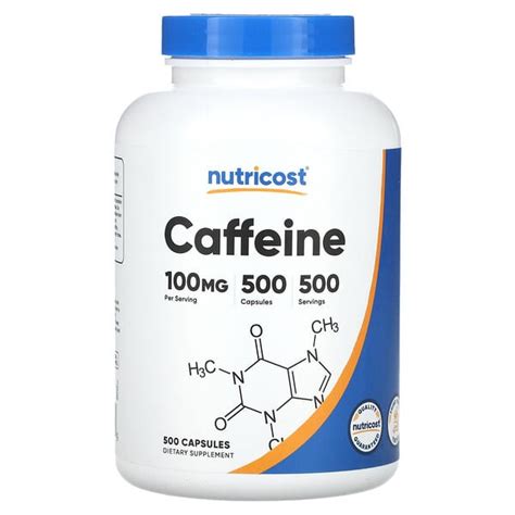 Nutricost Caffeine 100 Mg 500 Capsules