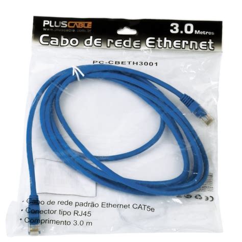 CABO DE REDE CAT5E 10 METROS PLUS CABLE PC CBETH10