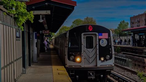 Bmt Brighton Line B Express And Q Local Train Action At Avenue U