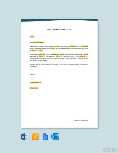 Free 13 Reservation Letter Samples And Templates