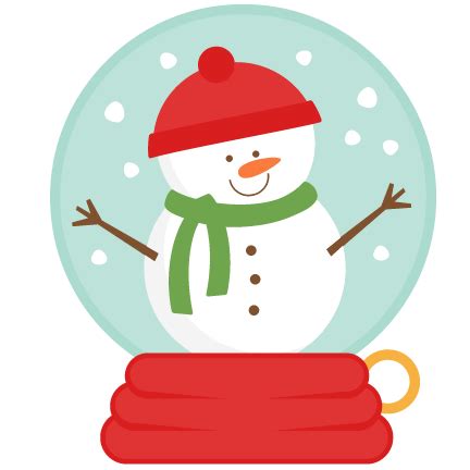 Snowman Snow Globe SVG scrapbook cut file cute clipart files for ...