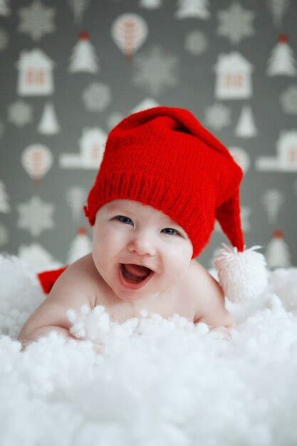 Premium Photo Beautiful Funny Baby In A Christmas Costume