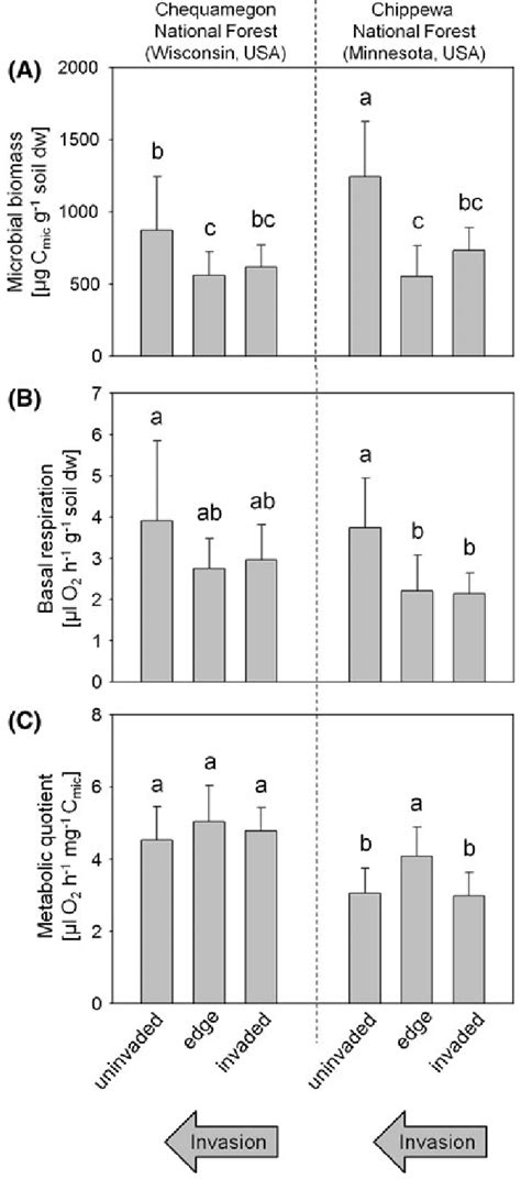 Soil Microbial Biomass A Basal Respiration B And Metabolic