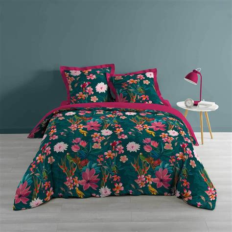 Housse De Couette X Cm Taies Fleurs Et Oiseaux