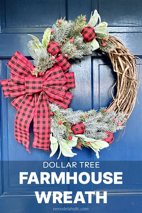 Cheap And Easy Farmhouse Christmas Wreath DIY Remodelaholic