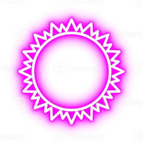 Glowing Neon Sun Design Element 23817153 Png