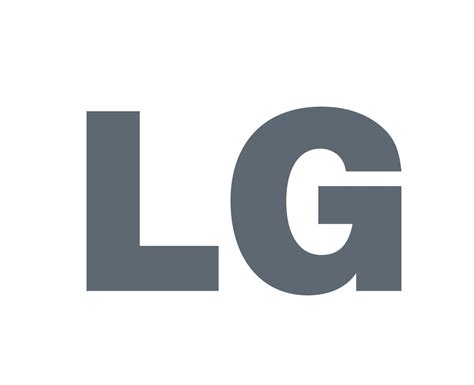 Lg Logo Brand Phone Symbol Name Gray Design South Korea Mobile Vector