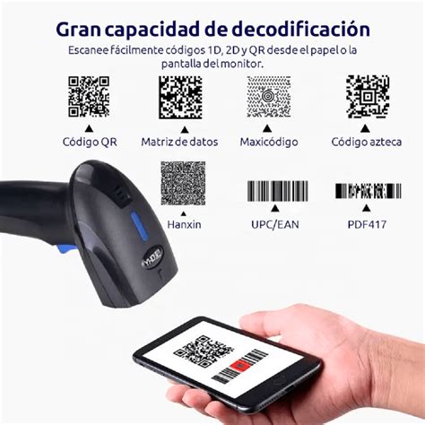 Lector Escaner Alámbrico Código De Barras Usb Para Leer Qr 2d 1d Promart