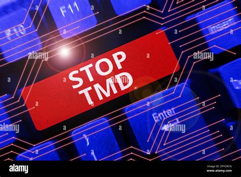 Signo de escritura a mano Stop TMD Visión general del negocio Prevenir