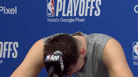 Luka Doncic Press Conference Interrupted By Awkward Noises Video