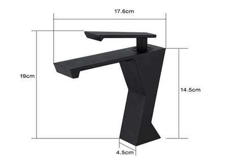 Wash Basin Hot And Cold Mixer Tap With Waterfall Design In Black And Gold Brass Suitable For