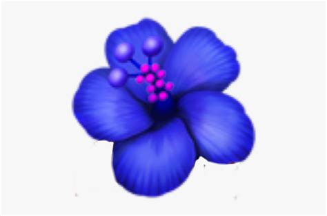 #blueflower #emoji #emojisticker #hawaiian - Blue Violet Flower Emoji ...