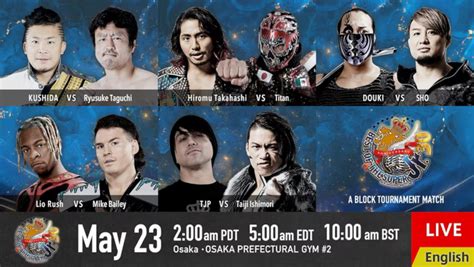 Njpw Best Of The Super Juniors Night Results Night Card