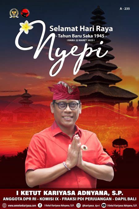 Anggota Dpr Ri Ketut Kariyasa Adnyana Sp Ucapkan Selamat Hari Raya