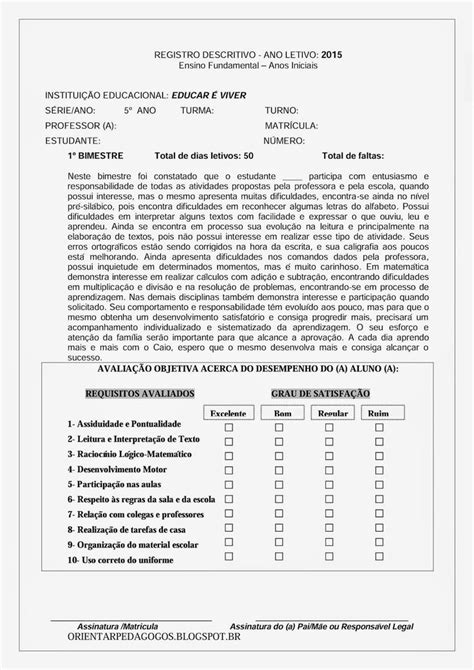 Muitas vezes CAR É VIVER Relatório Descritivo 5º ano 4ª sérieEDU MA43