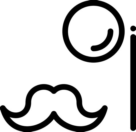 Mustache Streamline Svg Png Icon Free Download Monocle Icon Png