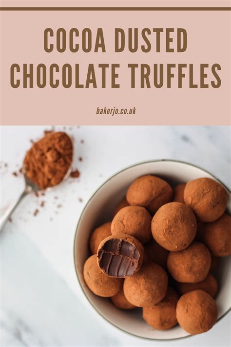 Cocoa Dusted Chocolate Truffles Baker Jo S Simple And Classic