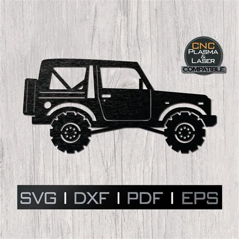 Suzuki Samurai Dxf Svg Plasma Laser Cnc File Cricut Etsy Canada