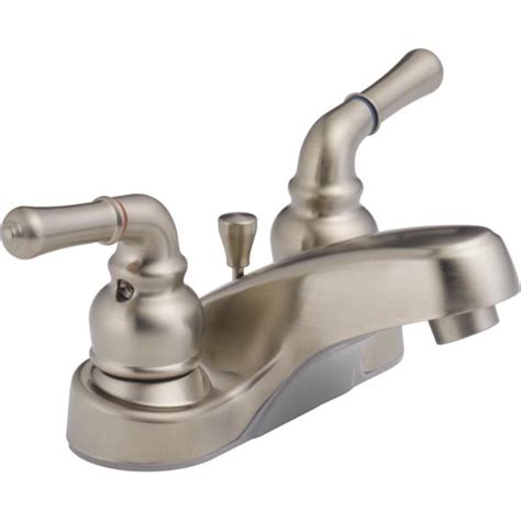 Peerless Choice Centerset Two Handle Bathroom Faucet In Brushed Nickel