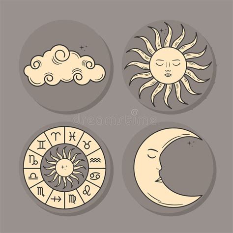 Astrology Icons Set Stock Vector Illustration Of Astronomy 253320578