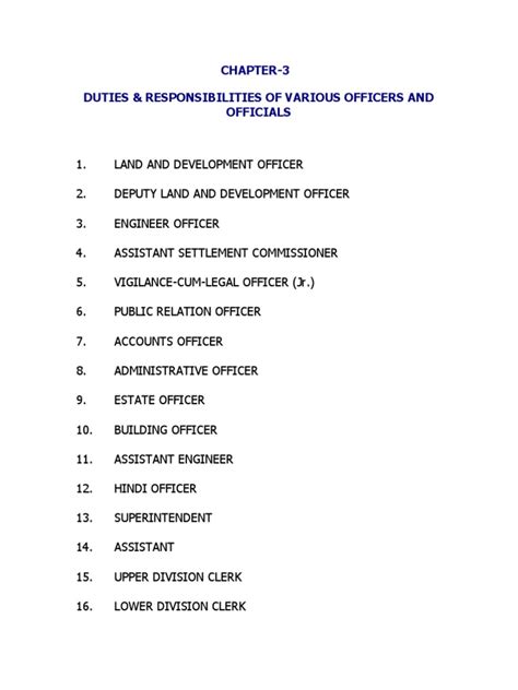 Duties Responsibilities Of Various Officers And Pdf Lease Deed