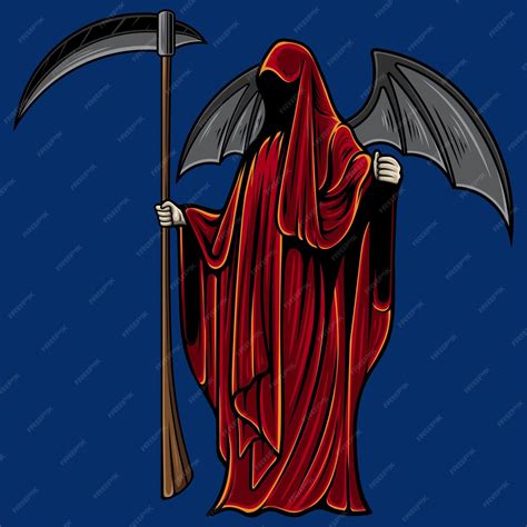 Premium Vector Grim Reaper Illustration With Premium Quality Stock Vector