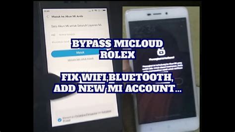 Bypass Mi Cloud Redmi 4a Rolex 100 Work Fix Wifi Bluetooth Add