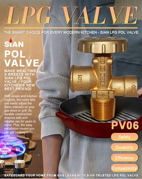 Sian Pv Brass Safety Lpg Gas Cylinder Pol Valves Propane Tank Control