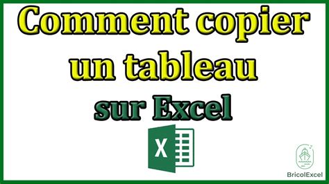 Comment Copier Un Tableau Sur Excel Image To U