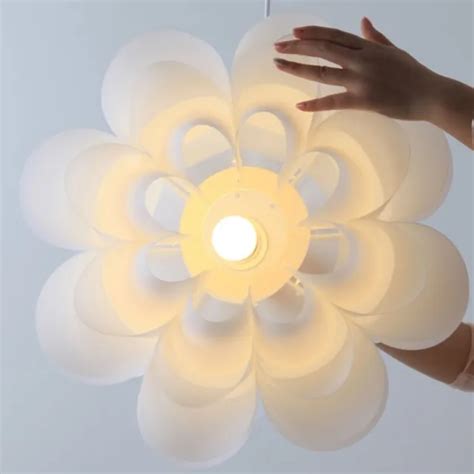 Abat Jour Lampe Lotus Lumi Re Maison Moderne Ombre Pendentif Plastique