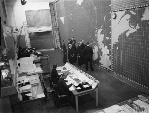 The Operations Room With Its Large Map On Which Small Symbols And