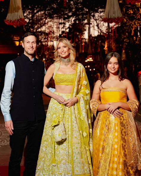 Ivanka Trump and daughter Arabella glitter in traditional Indian outfits at billionaire's wedding