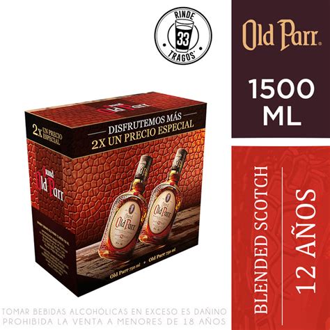 Whisky 12 Años Old Parr Pack 2 unid 750 ml Mundo de Licores