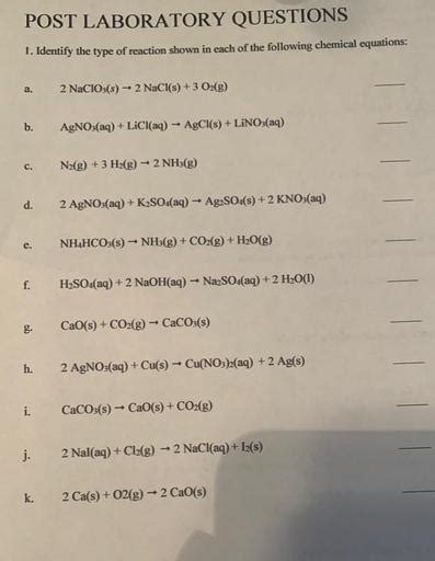 POST LABORATORY QUESTIONS 1. Identify the ... - Organic Chemistry