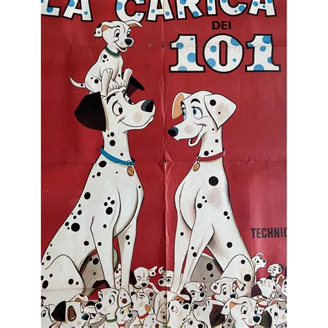 Manifesto 2F La Carica Dei 101 Walt Disney One Hundred And One Dalmatians