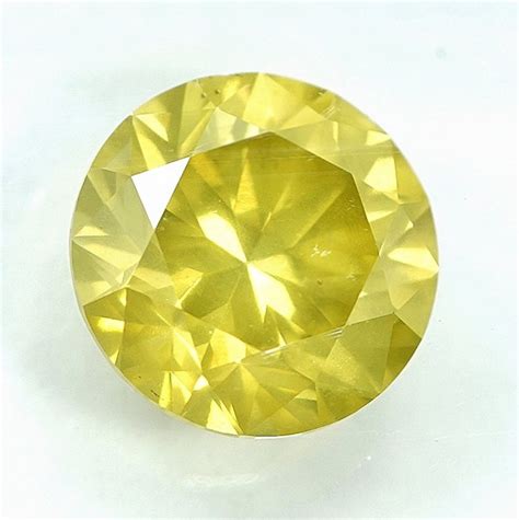 Diamond Ct Brilliant Colour Treated Fancy Yellow Si