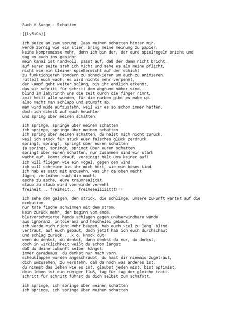 Such A Surge Schatten Lyrics Pdf