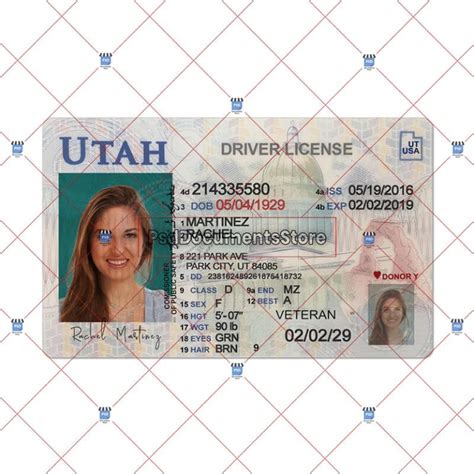 Utah Drivers License Template Psd Doc Store