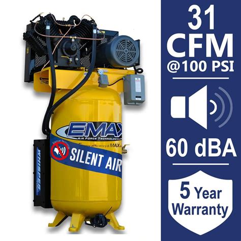 Emax Silent Air Industrial E Series Gal Psi Hp Cfm