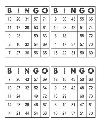 Cartelas De Bingo Personalizadas Para Imprimir Mercadolivre