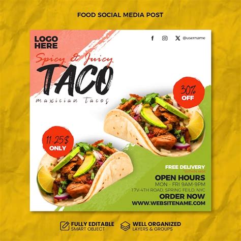 Premium Psd Traditional Mexican Tacos With Meat And Vegetables