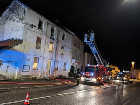 Haute Saône Feu de cave à Échenoz la Méline une personne incommodée