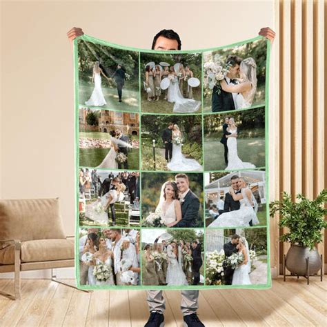 Personalized Photo Blanket Collage, Custom Christmas Gifts for Newborn, Personalized Picture ...