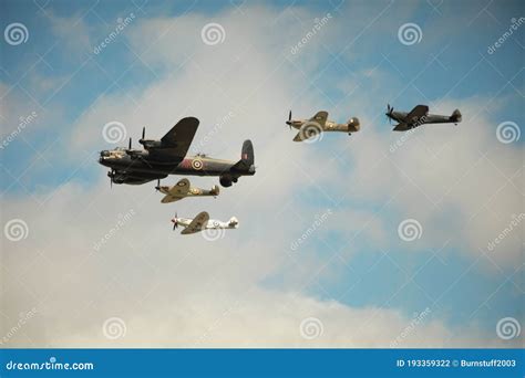 Raf Bbmf Battle Of Britain Memorial Flight Flypast Lancaster