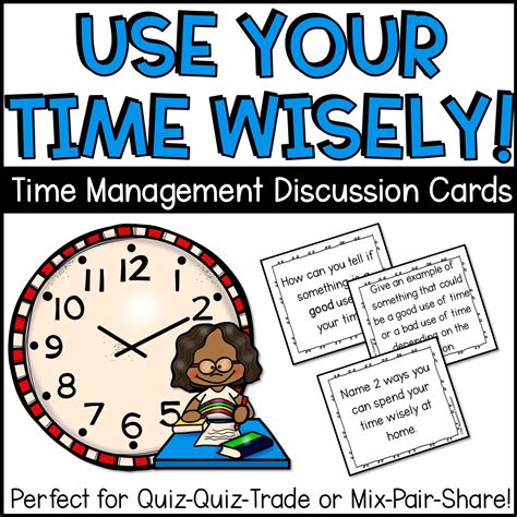 Time Management Discussion Question Task Cards Shop The Responsive