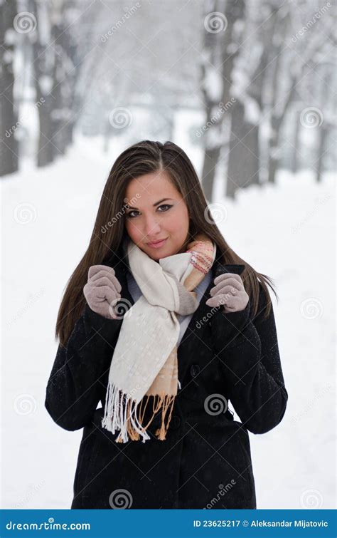 Beautiful Winter Woman Portrait Stock Image Image Of Gorgeous Adult