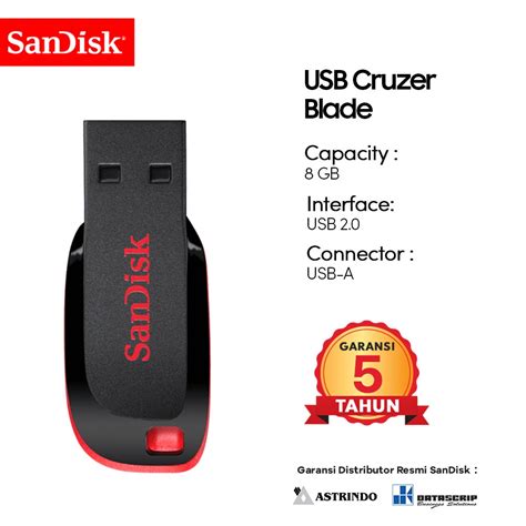 Jual Flashdisk Sandisk Cruzer Blade Gb Bergaransi Resmi Usb Flash