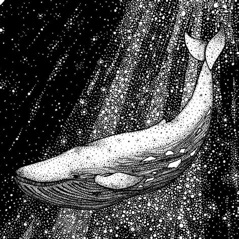 Whale Art Print A4 Illustration Dot Work Pen Drawing With Underwater Bubbles A4 Portrait Print