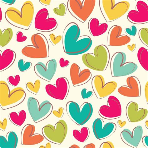 Seamless Hearts Pattern Vector Repeating Texture Seamless Pattern Of Random Hearts Shape